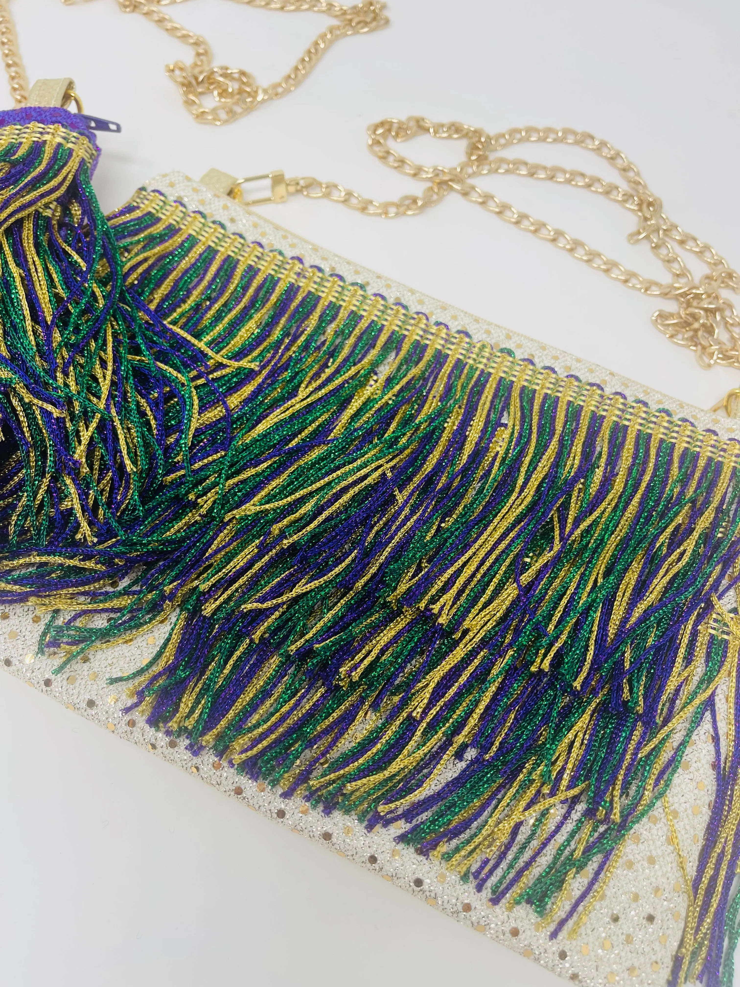 Mardi Gras Fringe Bag GOLD body base