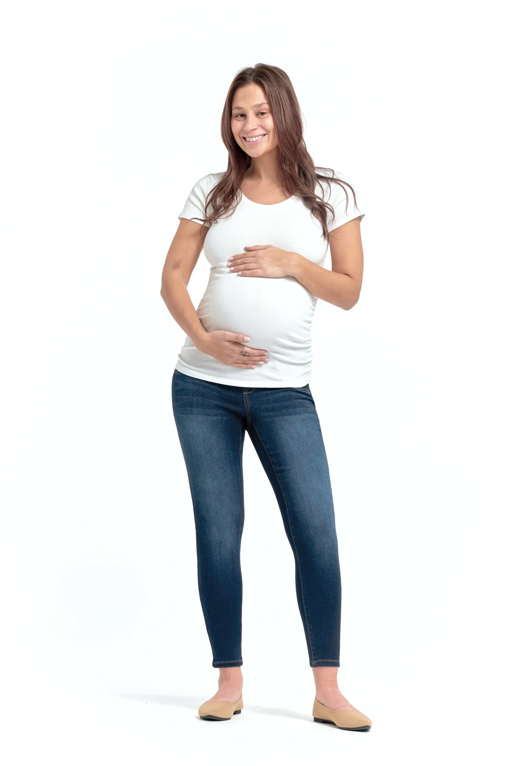 Maternity Butter Ankle Skinny w/ Side Panel in Lennox