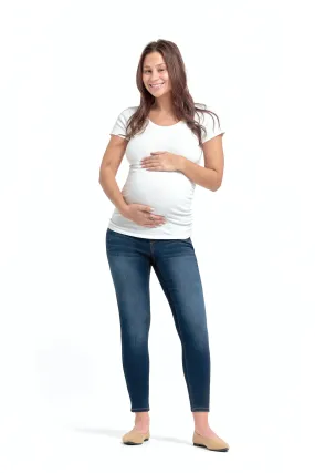 Maternity Butter Ankle Skinny w/ Side Panel in Lennox