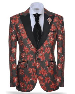 Men's Fashion Suit Rock F. Red