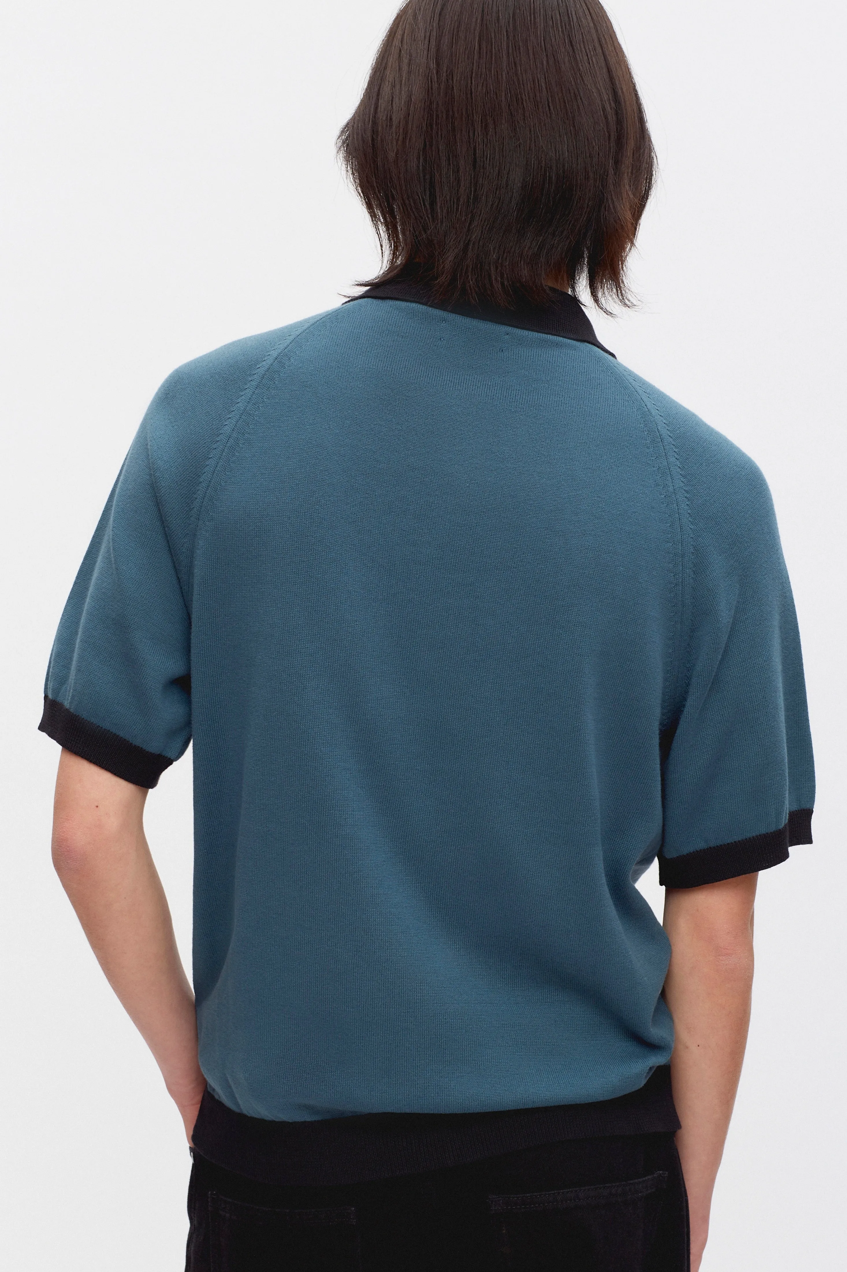 Men's Ramzy Knit Shirt in Marine Blue