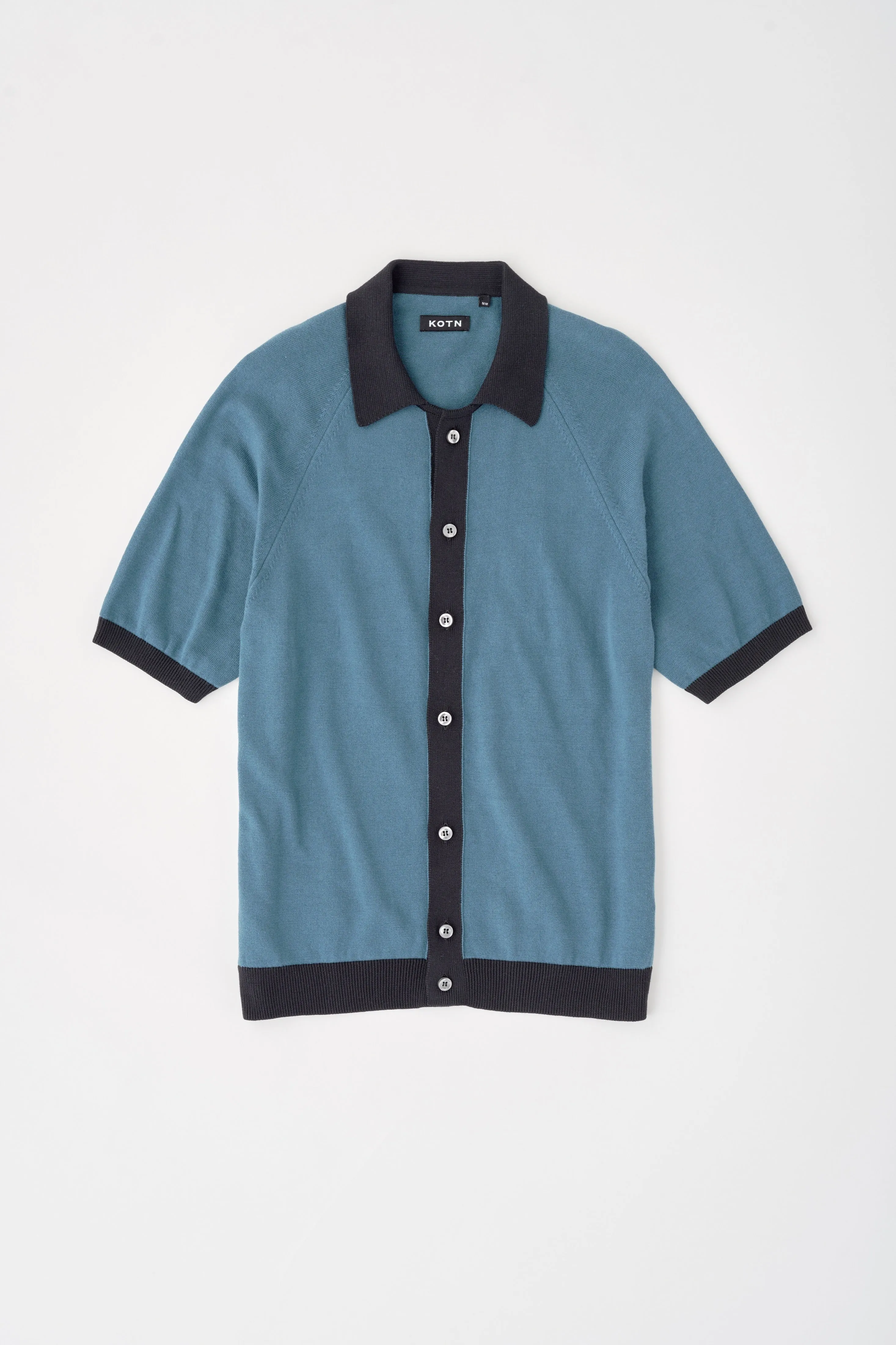 Men's Ramzy Knit Shirt in Marine Blue