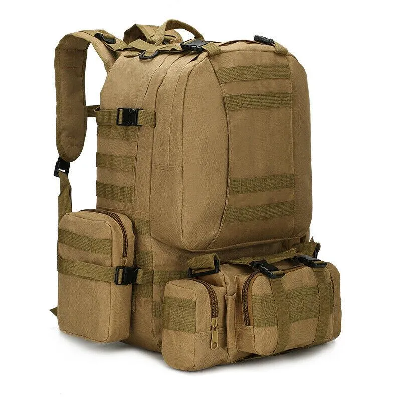 MROYALE™ 55L Outdoor Tactical Bugout Army Molle Rucksack Hiking Backpack