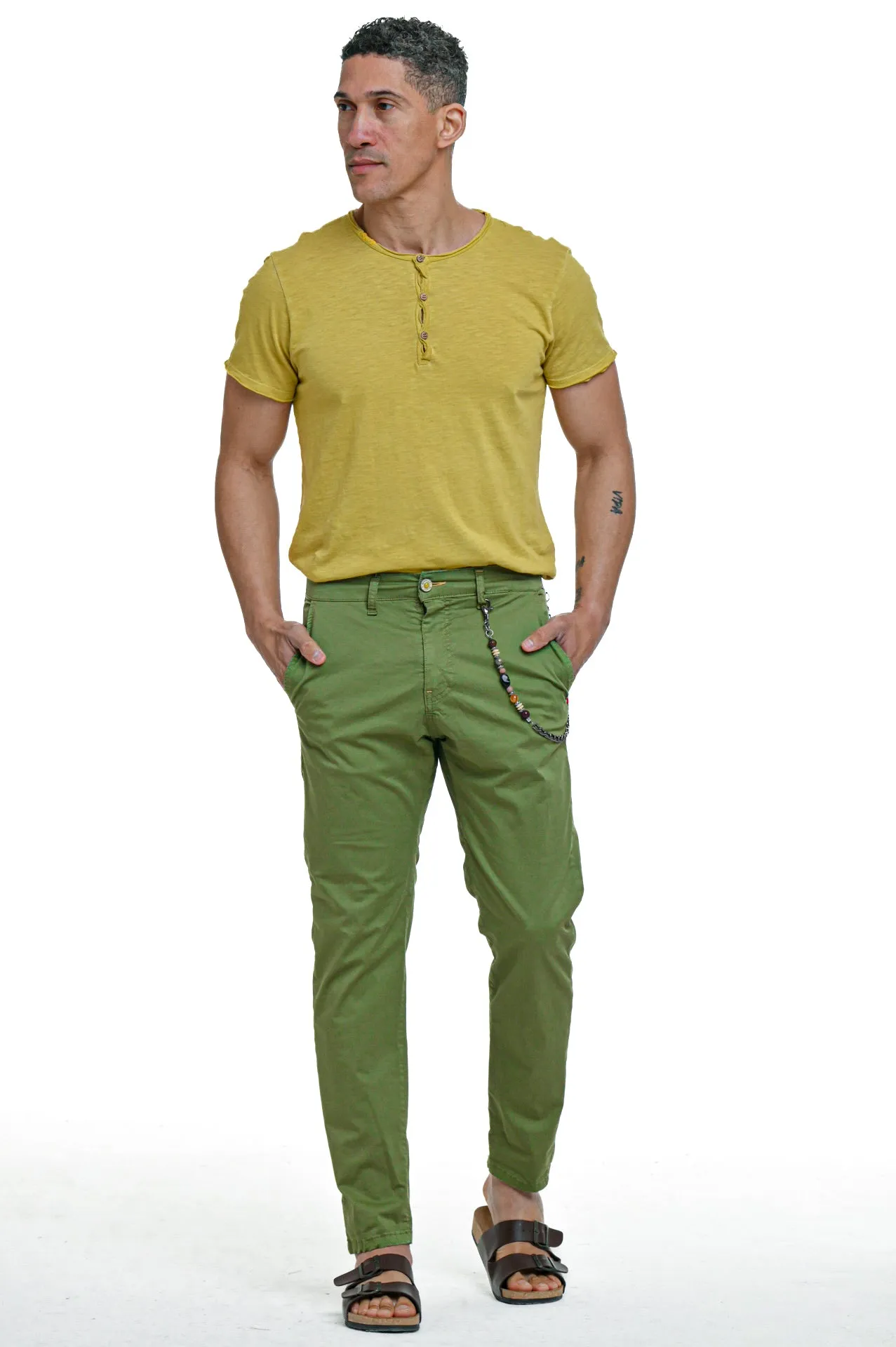 Pantaloni in cotone regular Panama Raso SS23