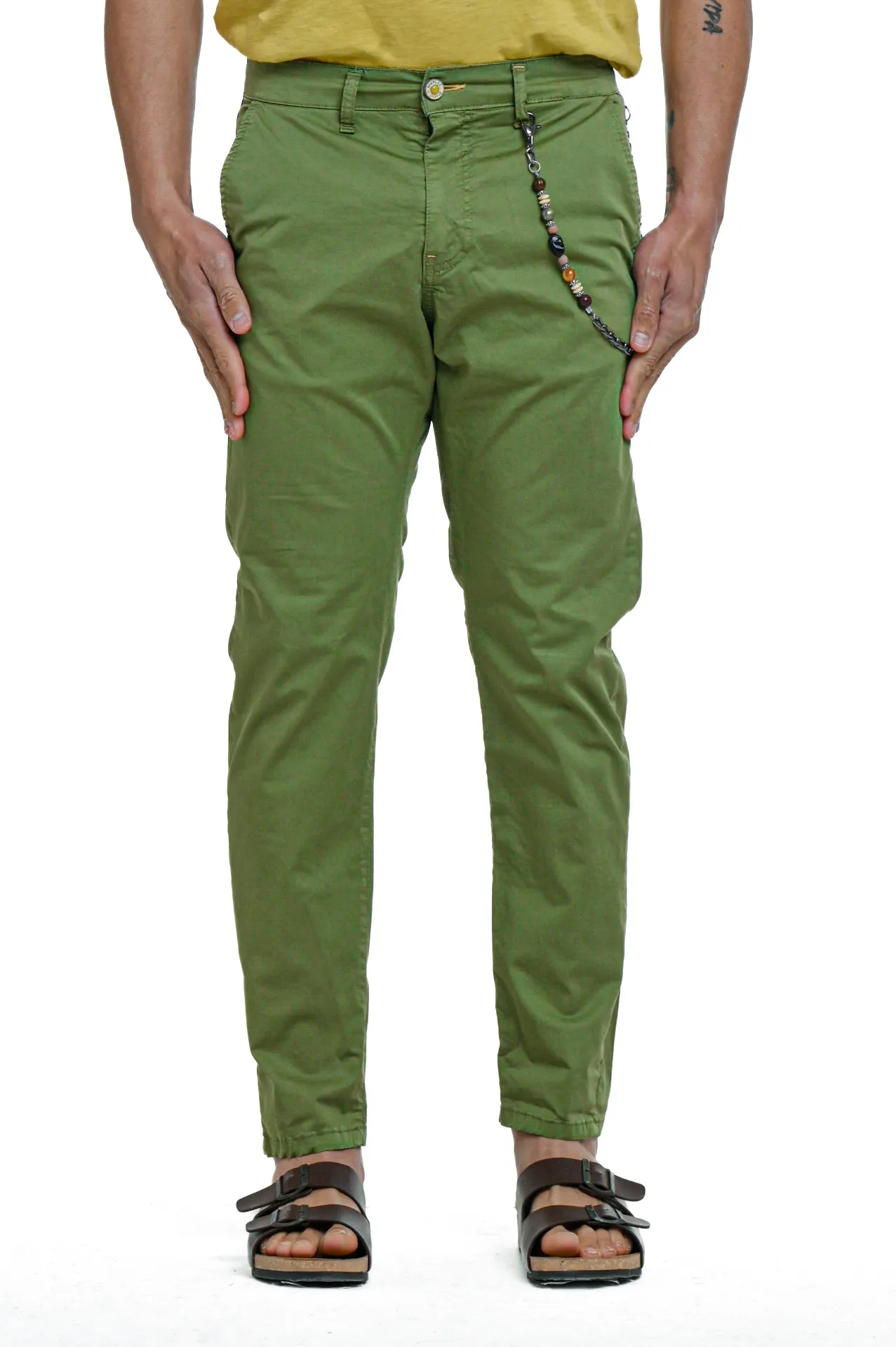 Pantaloni in cotone regular Panama Raso SS23