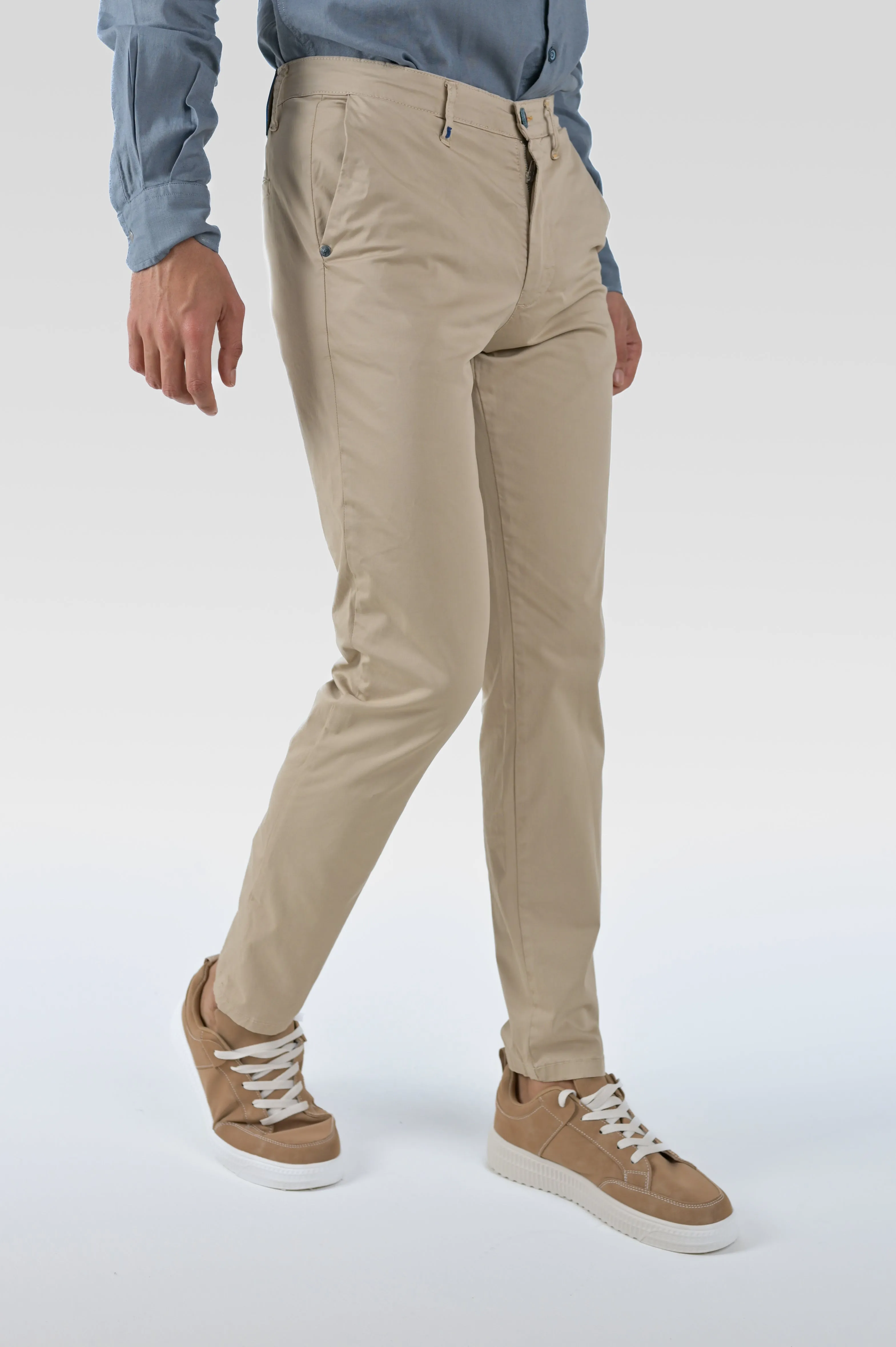 Pantaloni slim Sonic Raso Beige SS24