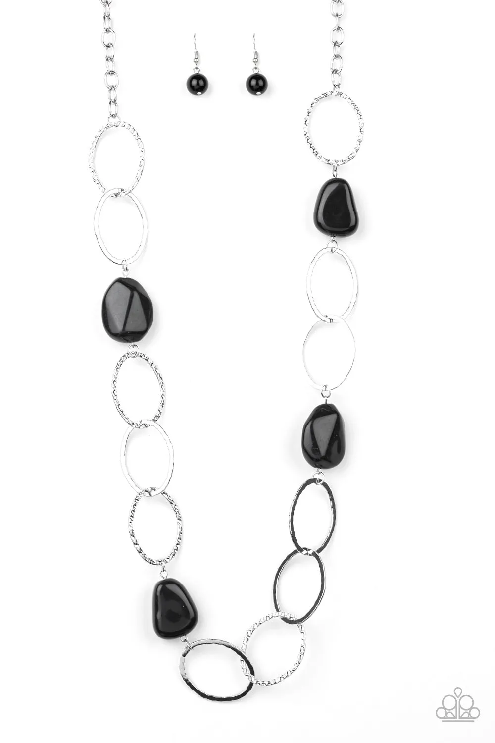 Paparazzi Accessories - Modern Day Malibu #N250 Box 3 - Black Necklace