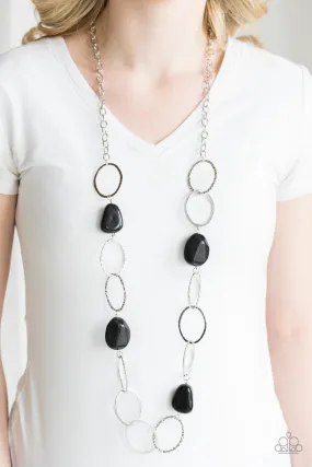 Paparazzi Accessories - Modern Day Malibu #N250 Box 3 - Black Necklace