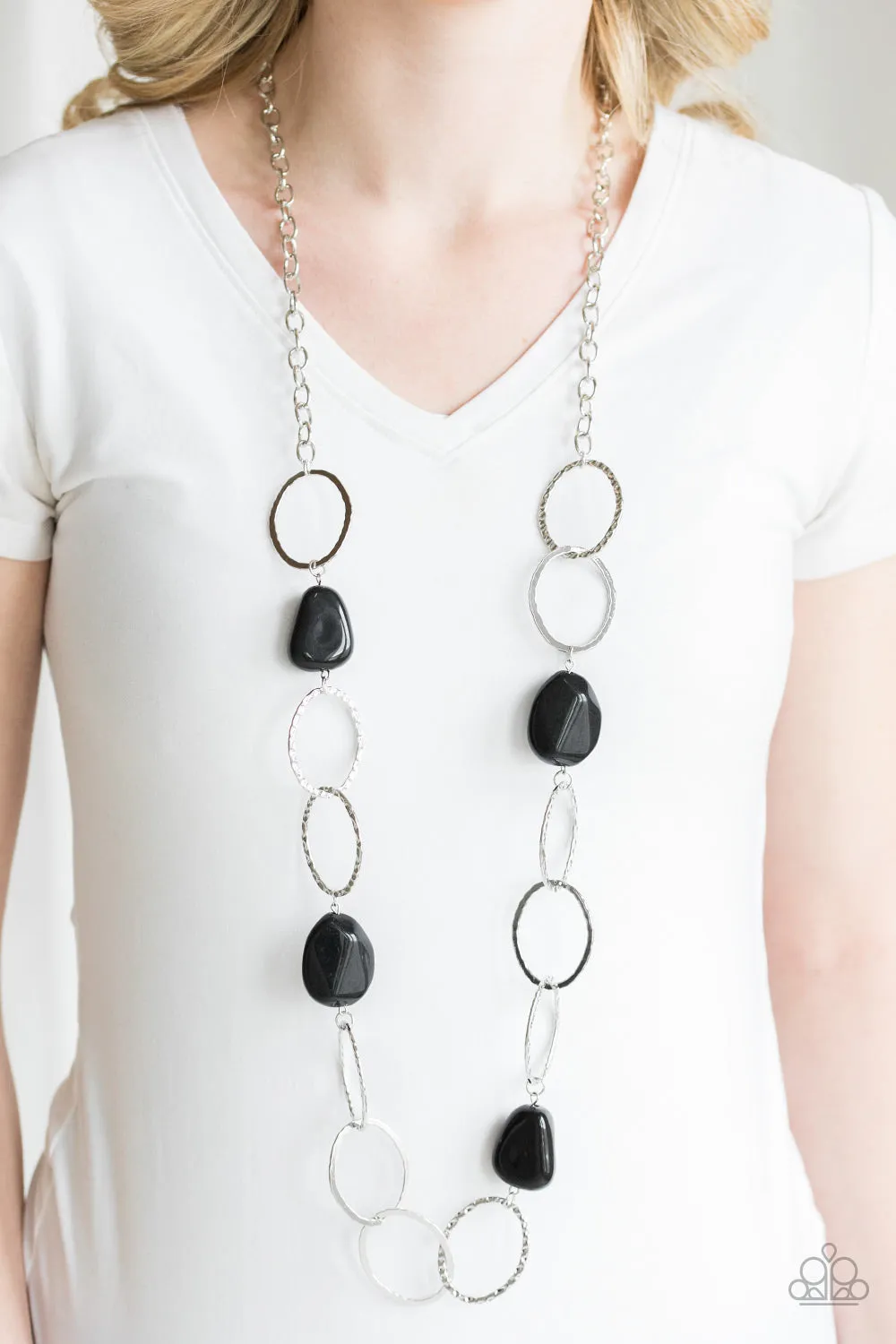 Paparazzi Accessories - Modern Day Malibu #N250 Box 3 - Black Necklace