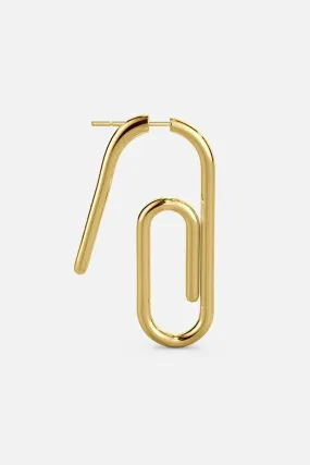 Paper Clip Earring - Gold