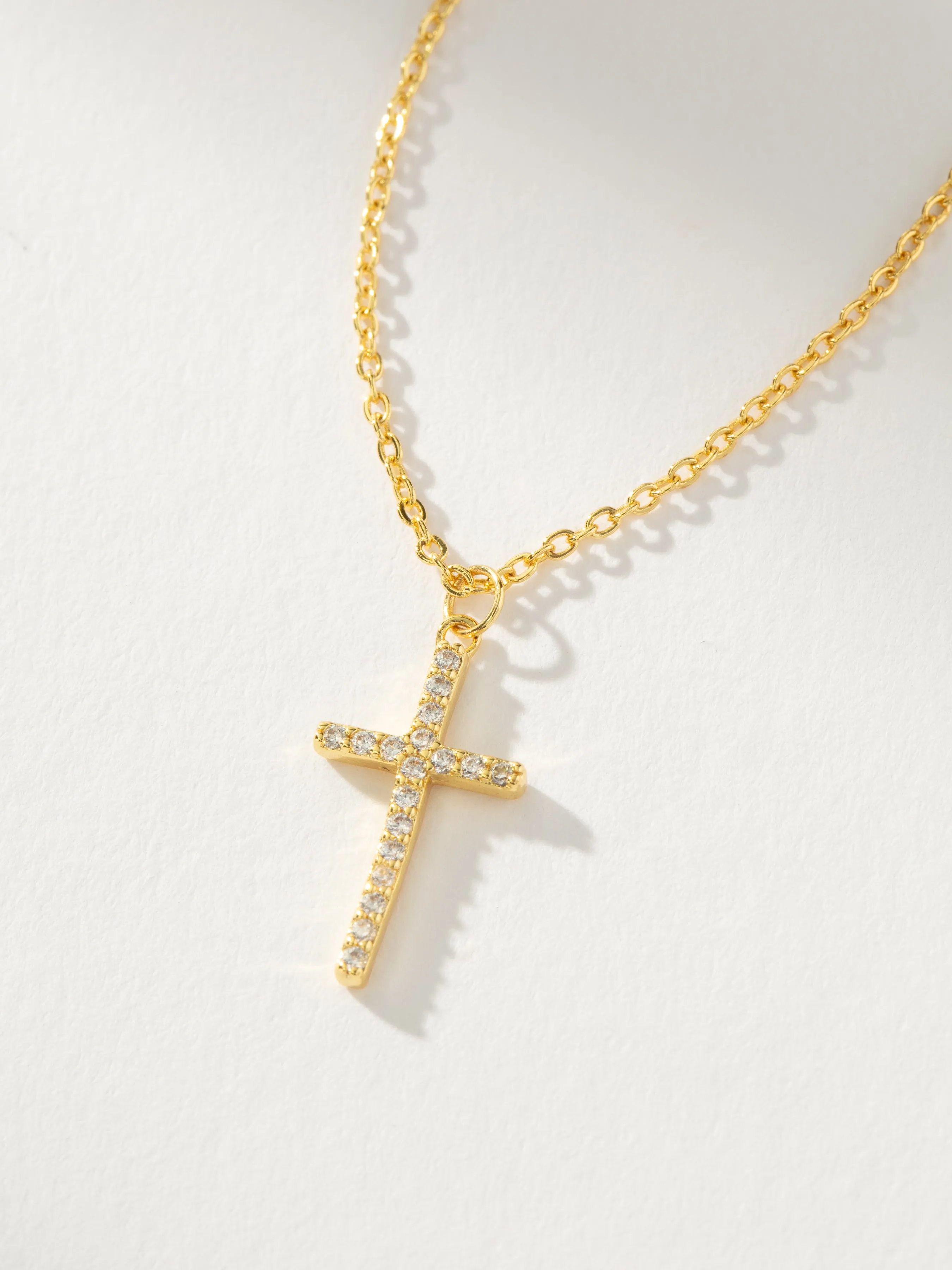 Pavé Cross Necklace