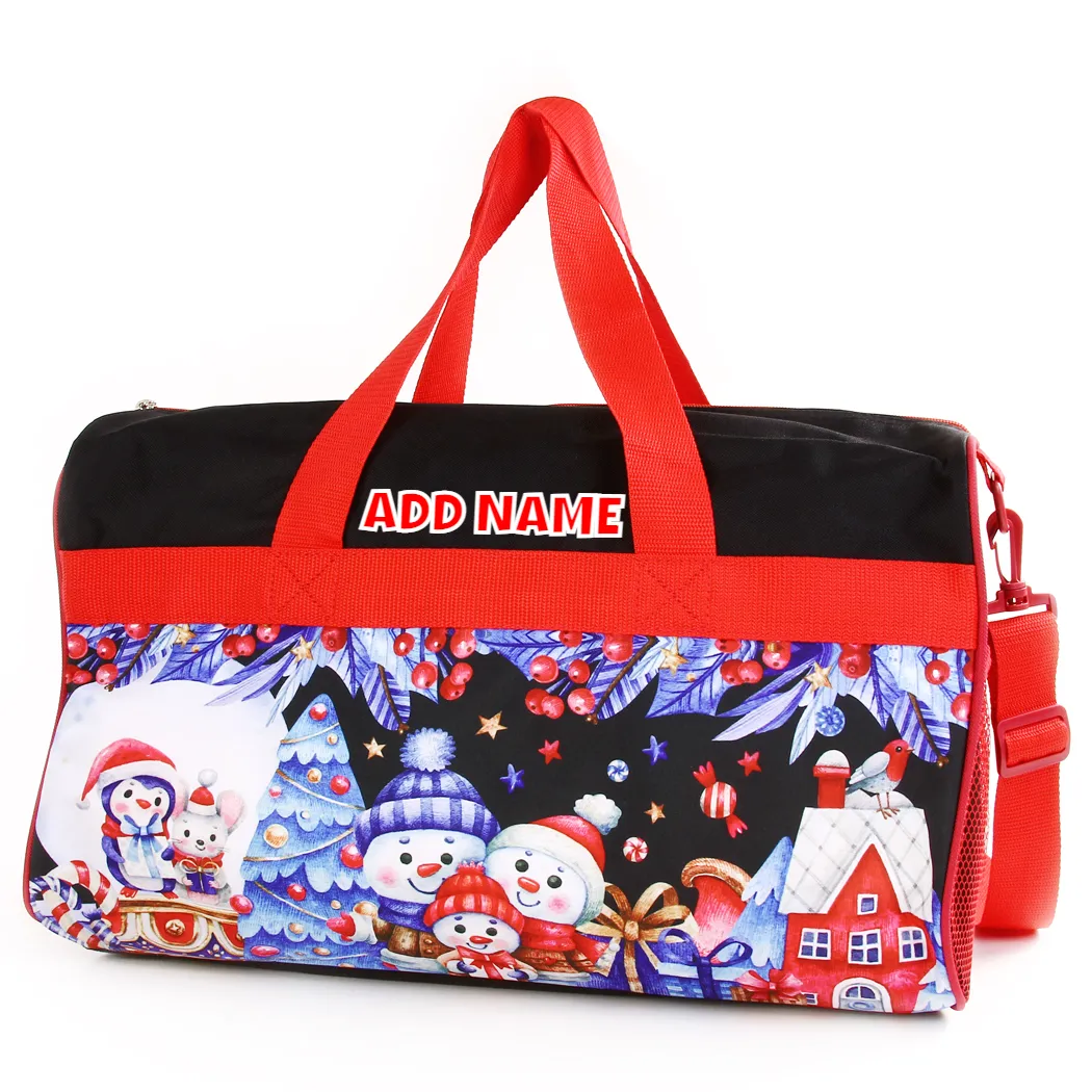 Personalized Kid's Travel Duffel Bag - Christmas Holiday