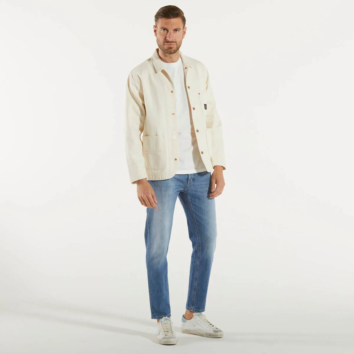 Replay giacca in ecrù denim sartoriale beige