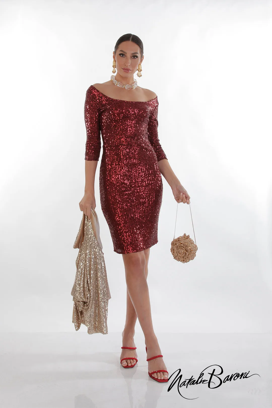 Sequin Cocktail Dress - La Scala