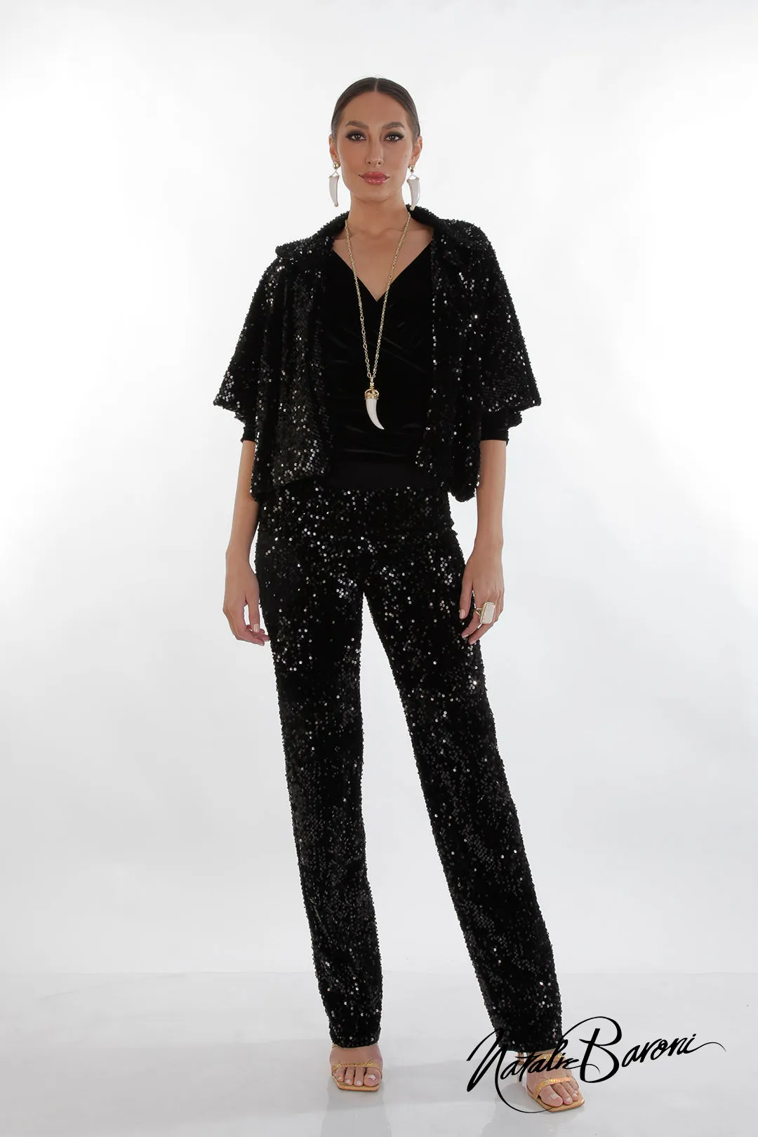 Sequin Crop Jacket - La Scala