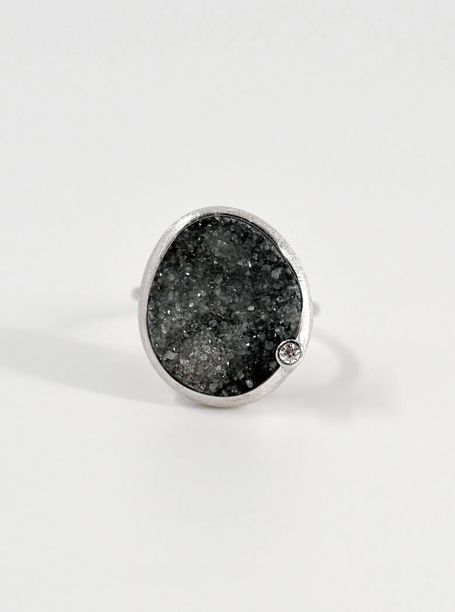 Shining Druzy Egg Shape  Ring