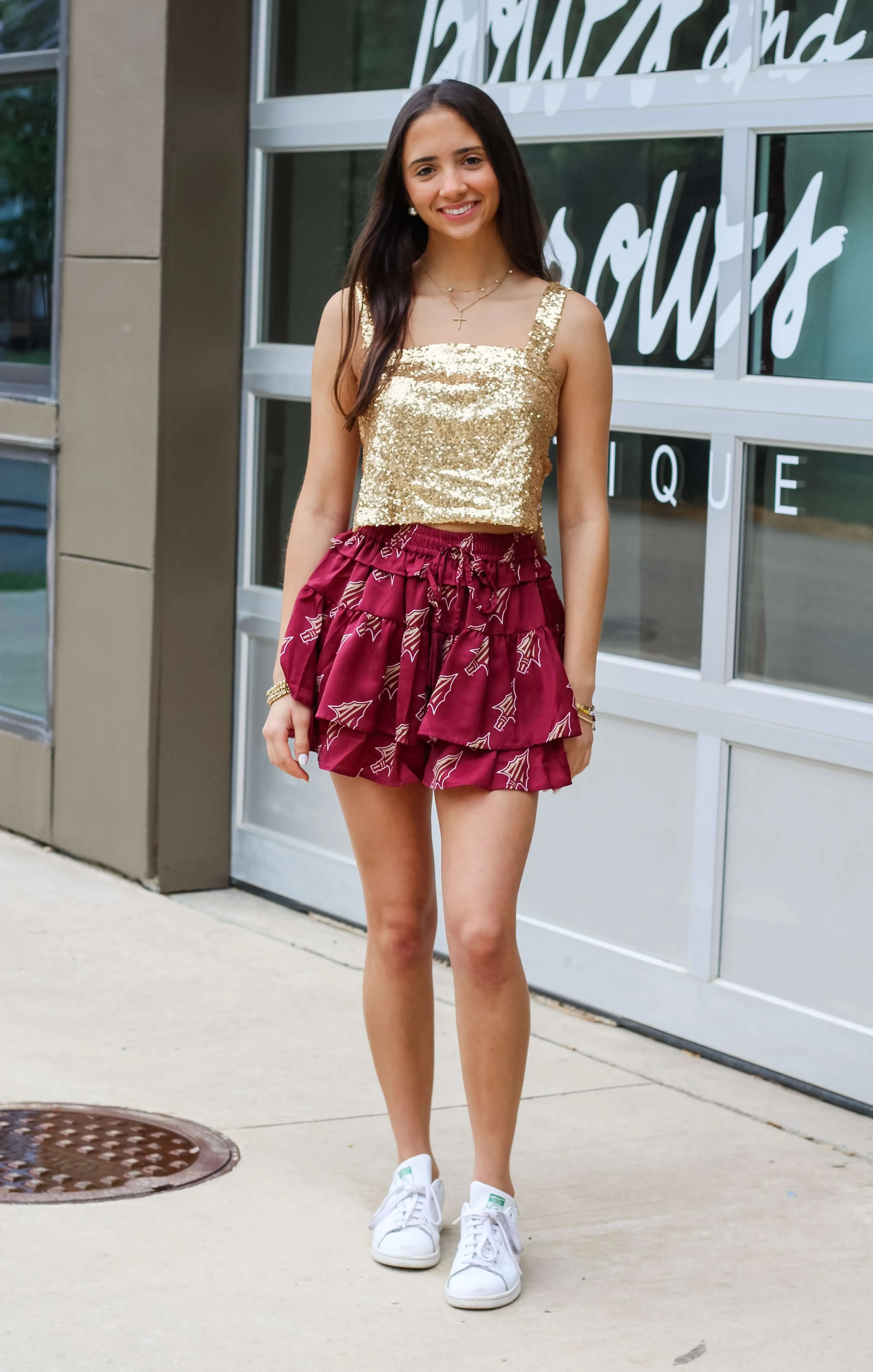 The Sequin Cut-Out Crop (Gold)