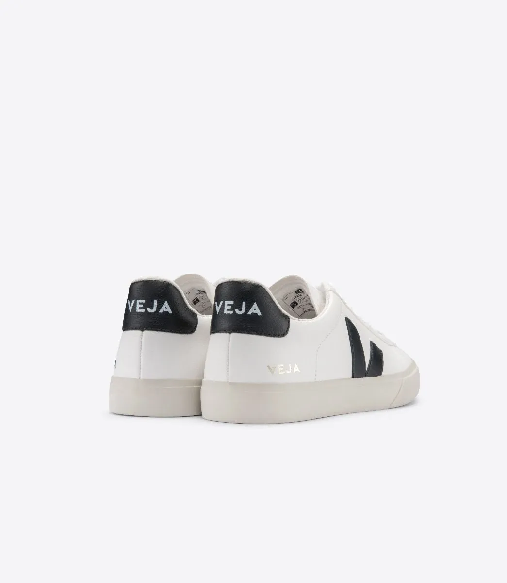 VEJA Women's Campo Chromefree Leather White Black Sneaker