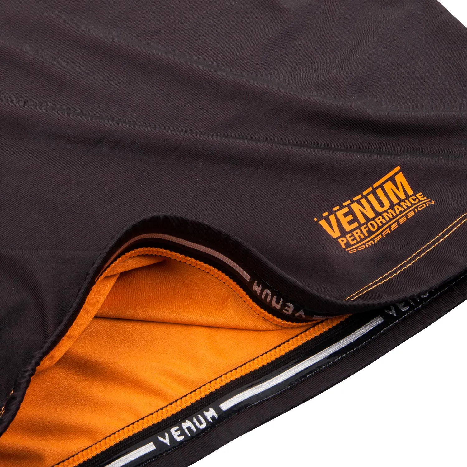 Venum Contender 3.0 Compression T-shirt - Long Sleeves - Black/Neo Orange