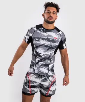 Venum Electron 3.0 Short Sleeve Rashguard - Grey/Red