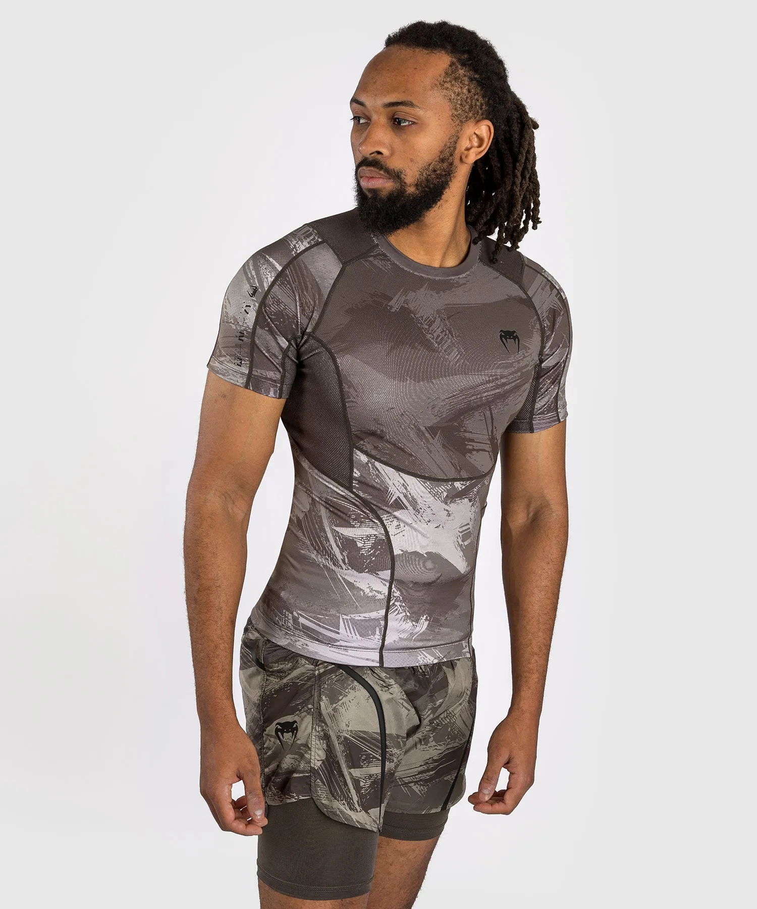 Venum Electron 3.0 Short Sleeve Rashguard - Sand