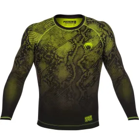 Venum Fusion Compression T-shirt - Long Sleeves - Black/Yellow