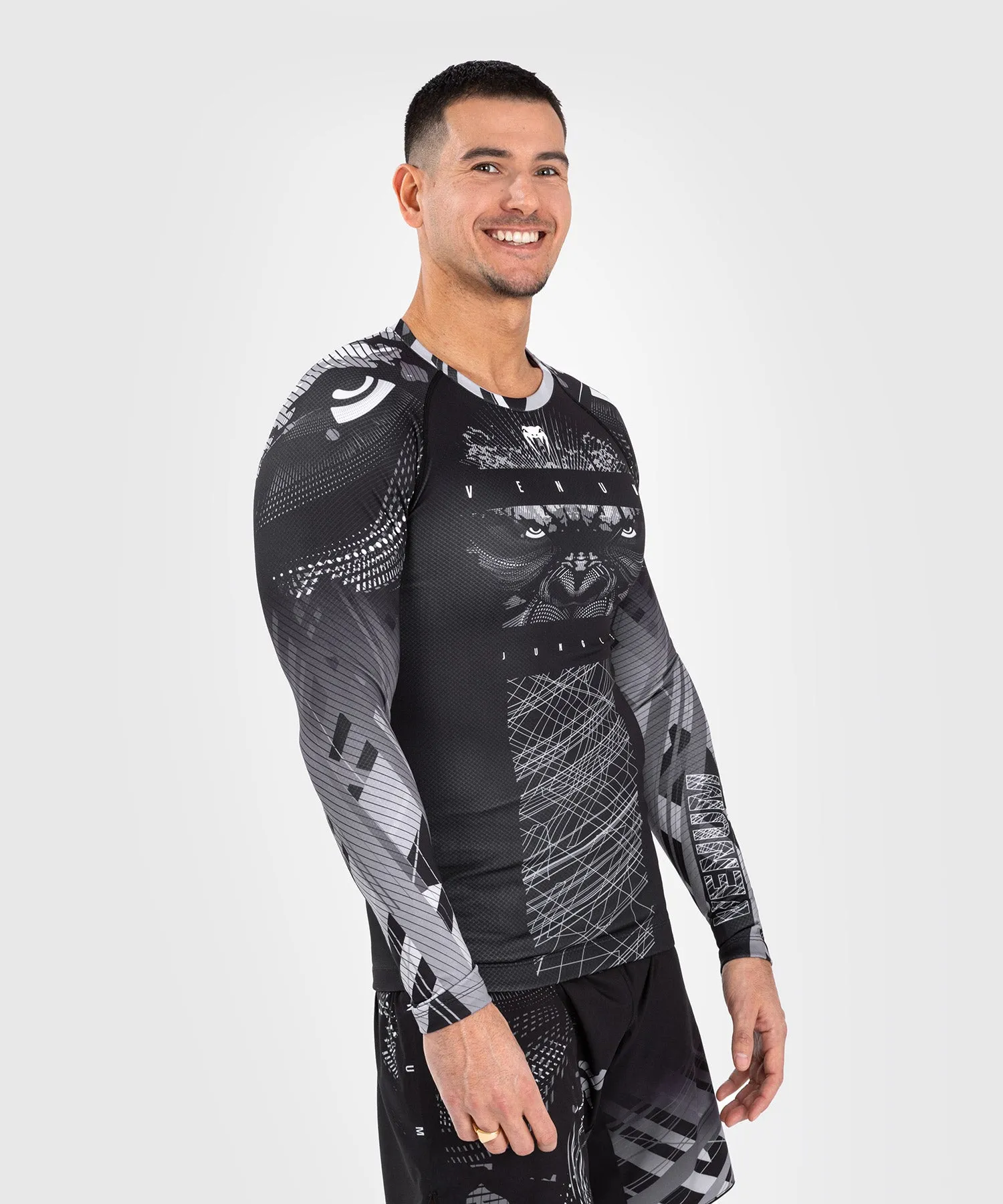 Venum Gorilla Jungle Rashguards Long Sleeves - Black/White