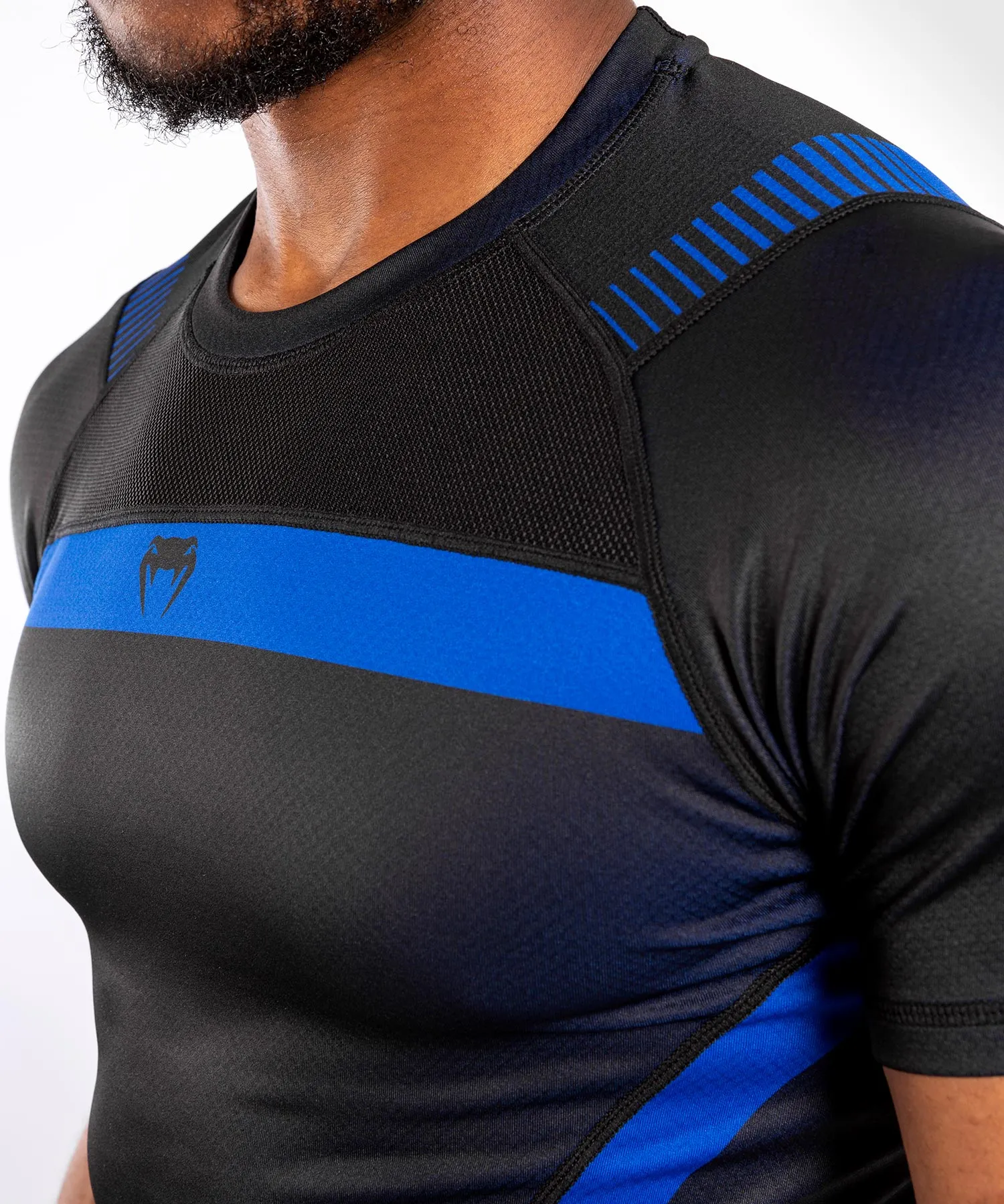 Venum NoGi 3.0 Rashguard - Short Sleeves - Black/Blue