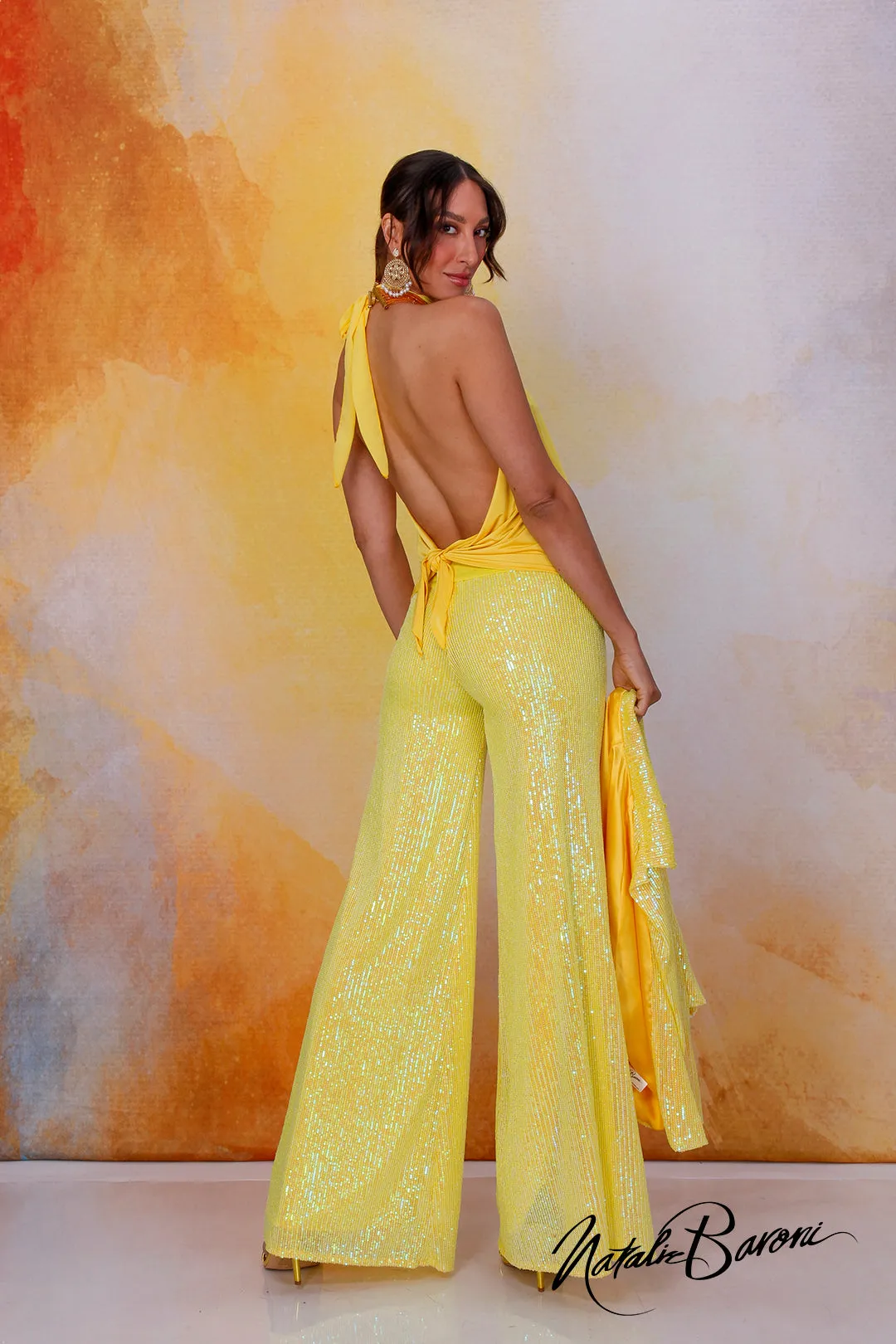 Yellow Palazzo Pant - La Scala