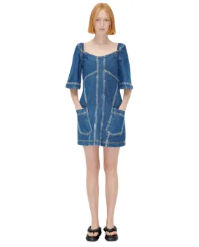 Yvonne Denim Dress Trompe L'oeil