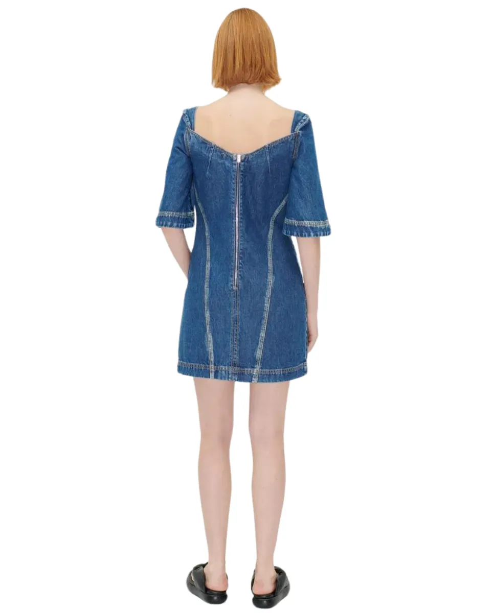 Yvonne Denim Dress Trompe L'oeil